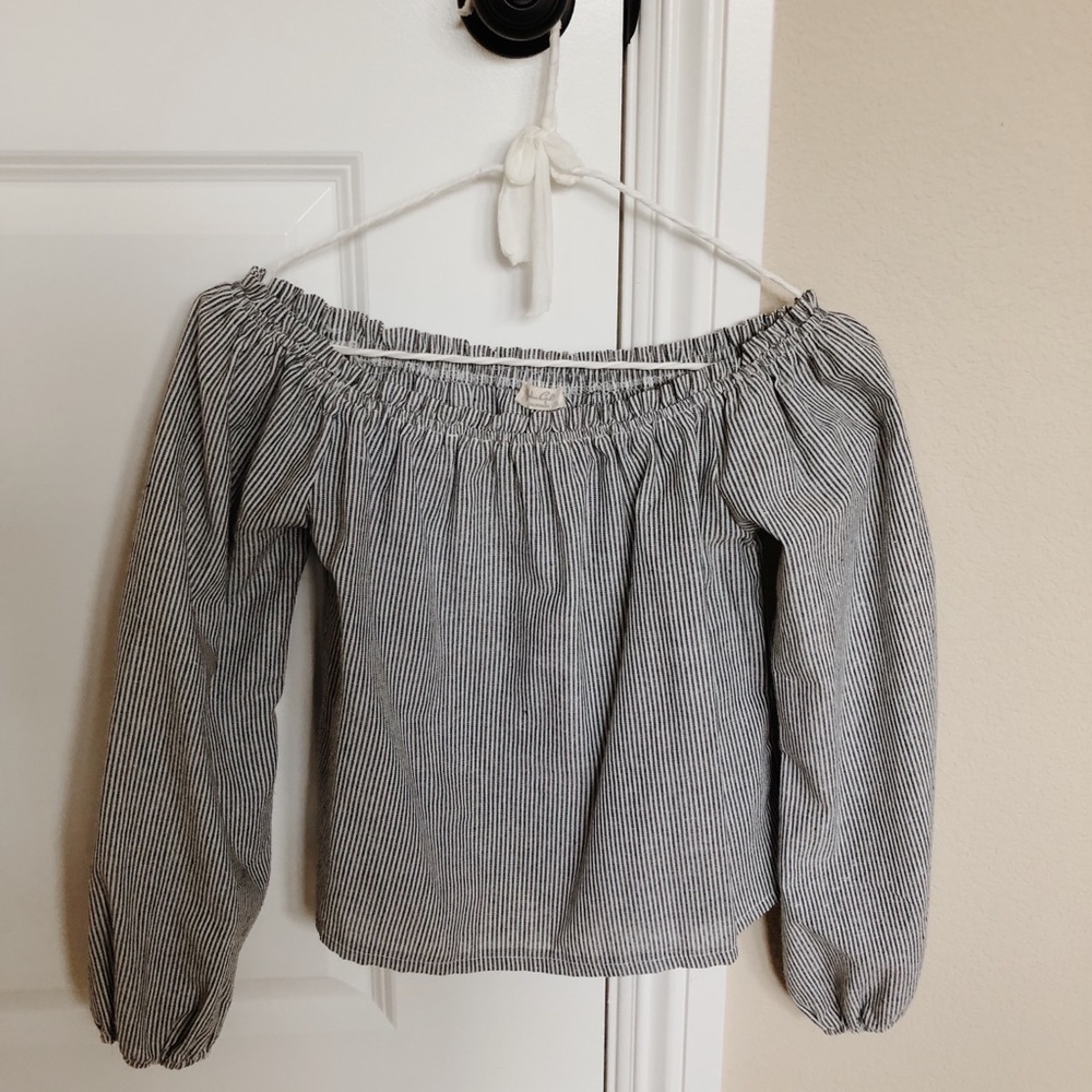 Brandy Melville Striped Off-The-Shoulder Top